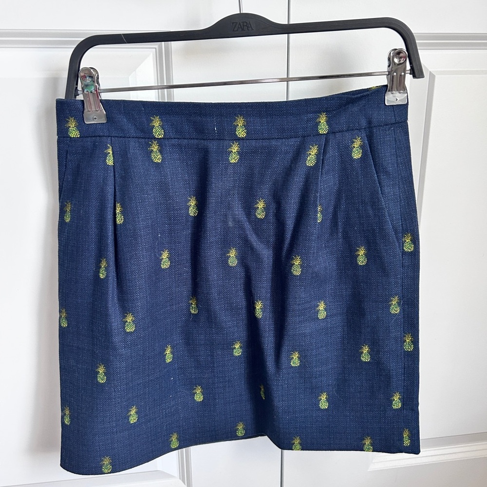 J.CREW Pineapple Print Pencil Skirt
